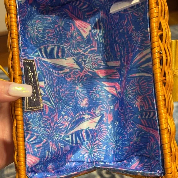 Lilly Pulitzer Wicker Sunglass Case NWT - Picture 6 of 9